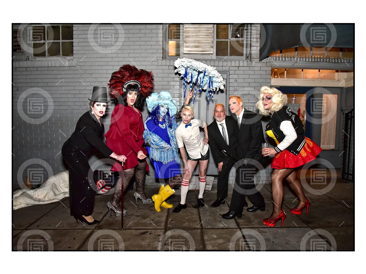 L-R: Unknown, Sugah Betes, Unknown, Cassidy LeBlanc, Unknown, Skinny Vanilla, Unknown