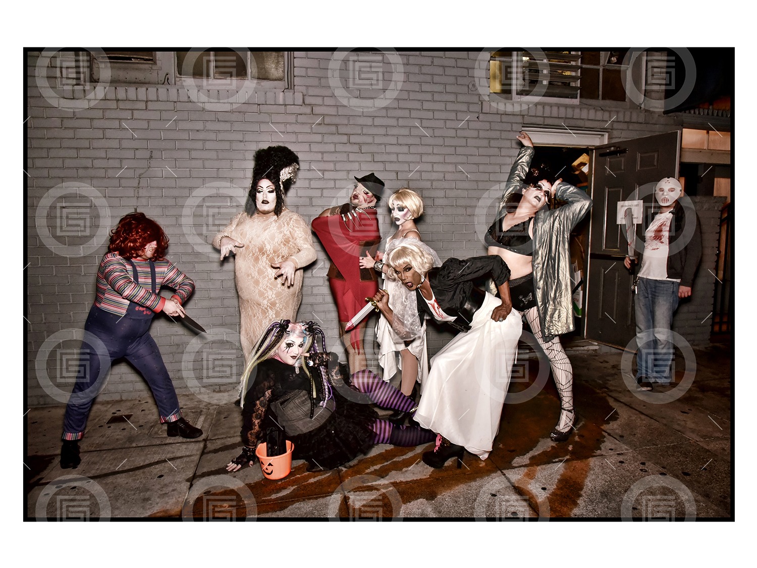 L-R: Matt Welch, Lady Bear, LOL McFiercen, Bearonce Growles, Gia Maica, BeBe Sweetbriar, Unknown, Unknown